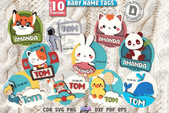 3D Baby Name Tags for Laser Cutting – A Jewelry-Inspired Design Asset Review