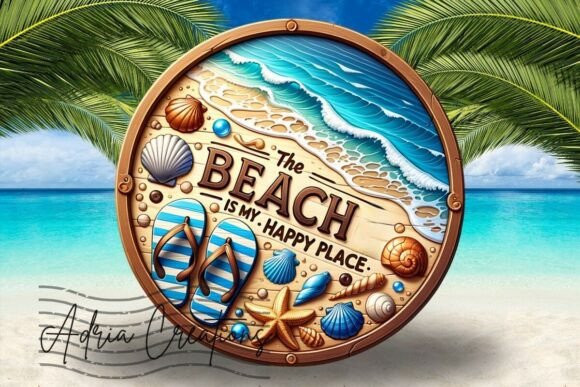 3D Beach Welcome Wreath Sign Sublimation for Crafts & Graphics