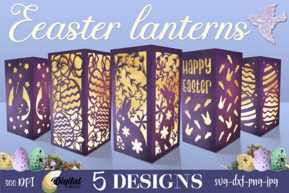 3D Easter Lanterns Paper Cut Bundle SVG Review for Embroidery Projects