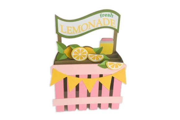 3D Lemonade Stand Box Card Review for Real Embroidery Projects