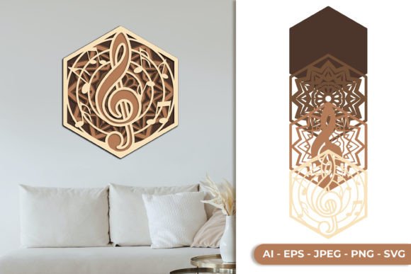 3D Music Notes Layered Laser Cut: Freebies Review