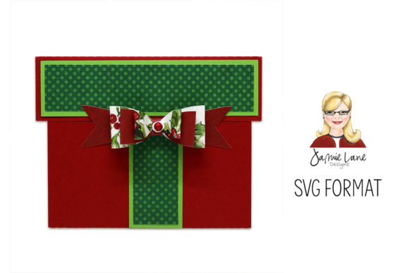 3D SVG Bow Present Gift Card Holder for Christmas Designs
