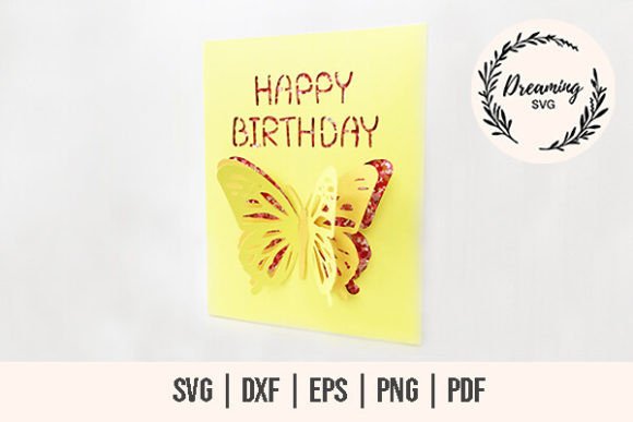 3D SVG Butterfly Card Design for Modern Blog Graphics