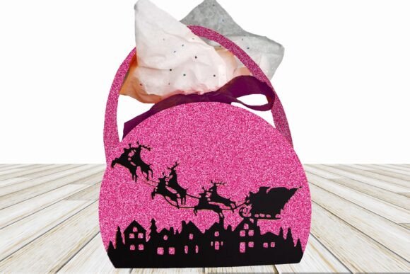 3D SVG Santa Sleigh Basket for Christmas Campaigns