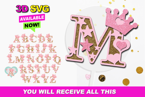 Alphabet 3D SVG Princess Review for Real Embroidery Projects