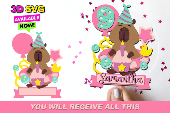 Capybara Cake Topper 3D SVG Review for Embroidery Projects
