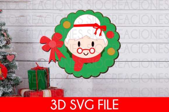Christmas Garland Mrs. Claus 3D SVG Review for Digital Sellers