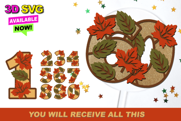 Enhancing Local Business Branding with Fall Numbers 3D SVG Graphics