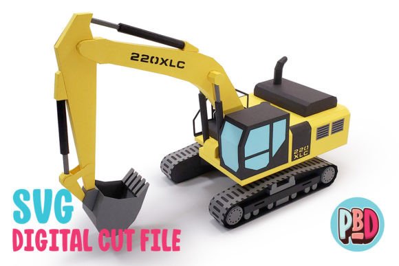 Excavator 3D Papercraft: 3D SVG Shapes Review