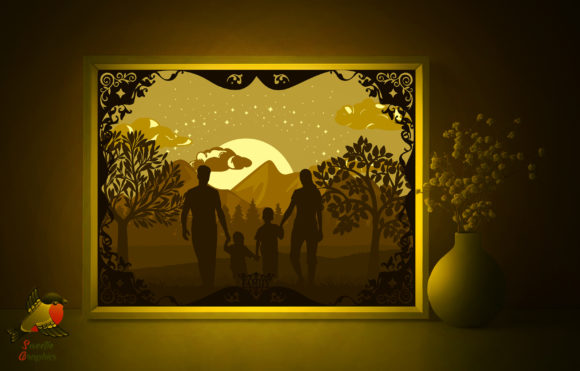Family Mother s Day 3D Light Box Template Review
