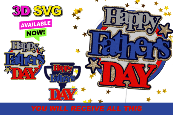 Fathers Day Cake Topper 3D SVG: A Versatile Shape for Creative Crafters