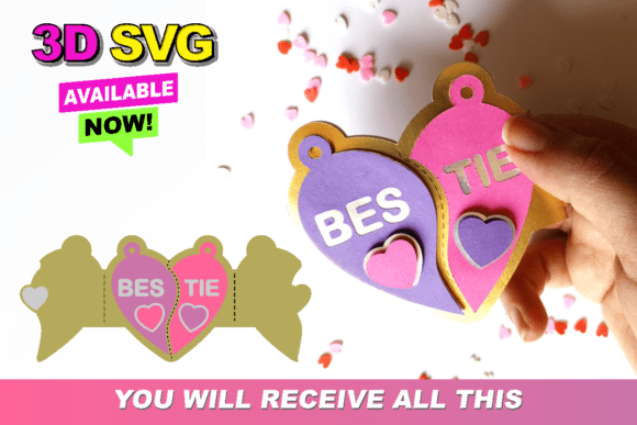 Friendship Heart Shaped Card 3D SVG Review for Real Projects