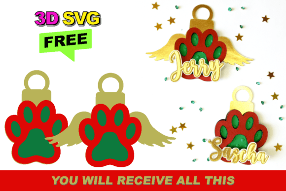 Paw Christmas Ornament 3D SVG for Crafts and Graphics: A Seller’s Review