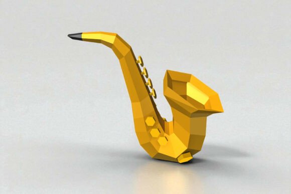 Saxophone 3D Papercraft Embroidery Design Review