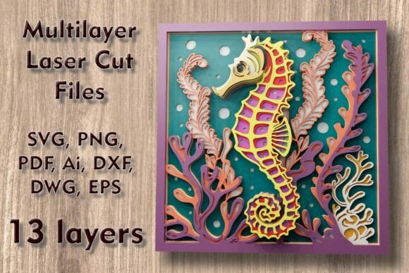 Seahorse 3D Multilayer Laser Cut Files Review