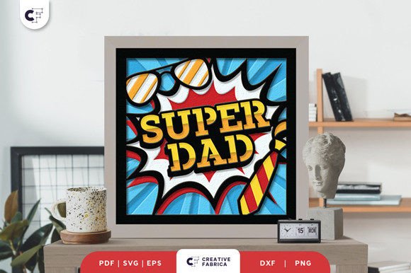 Super Dad 3D Layered Paper Cut: A 3D SVG Review for Father S Day